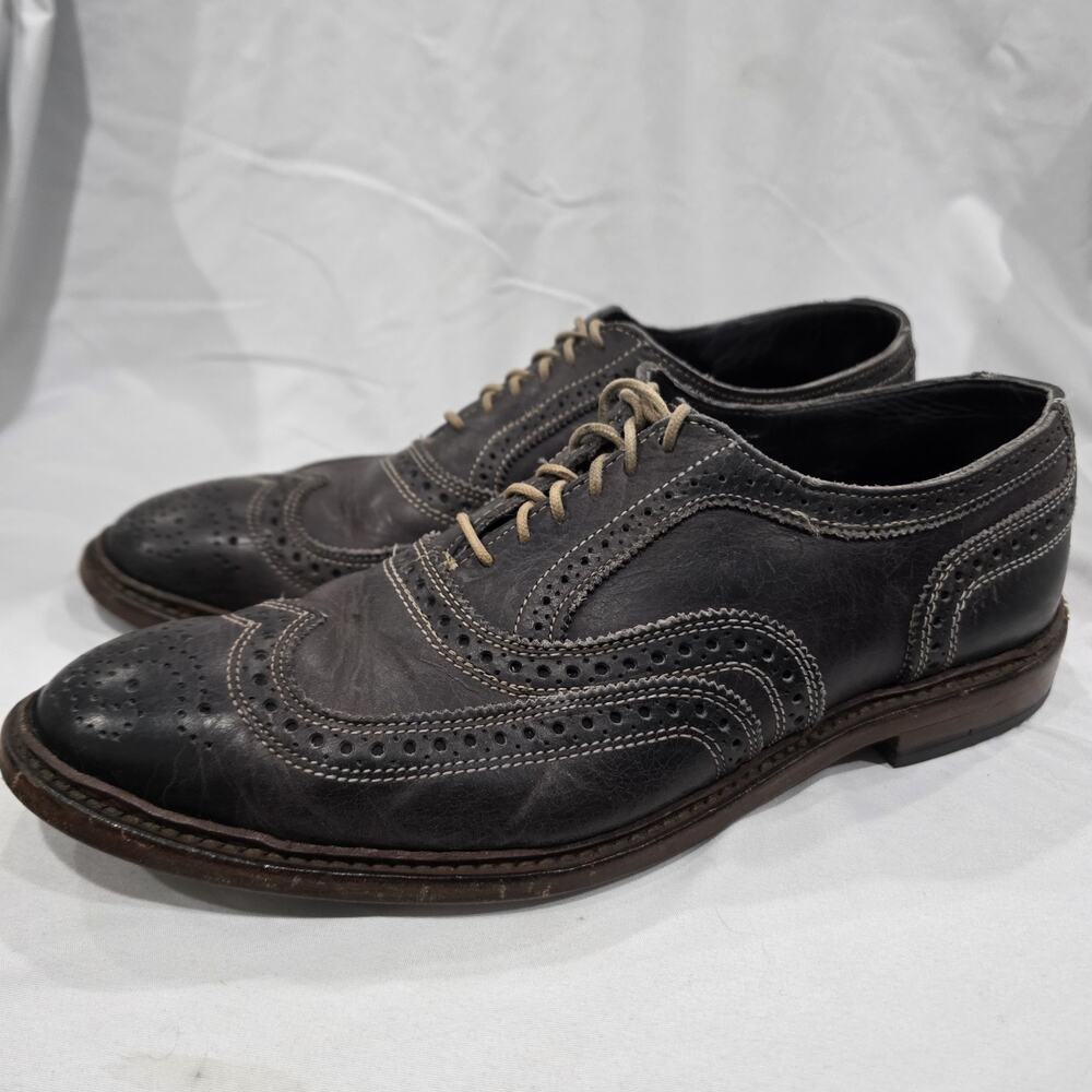 Allen Edmonds Neumok Wingtip Lace Up Oxford Dress Shoes Size 10 D Dark Brown